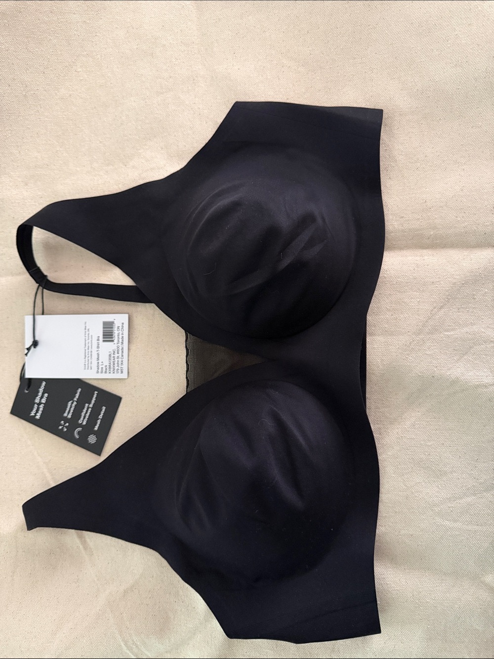 Knix Black Revolution Shadow Mesh Bra L+, 36D, 36 DD, 36 DDD NWT